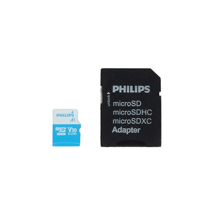 کارت حافظه‌ microSDHC فیلیپس مدل FM16MP65B کلاس 10 استاندارد U1 ظرفیت 16 گیگابایت به همراه آداپتور