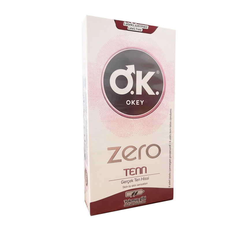 کاندوم اوکی مدل Zero Tenn سایز M بسته 8 عددی