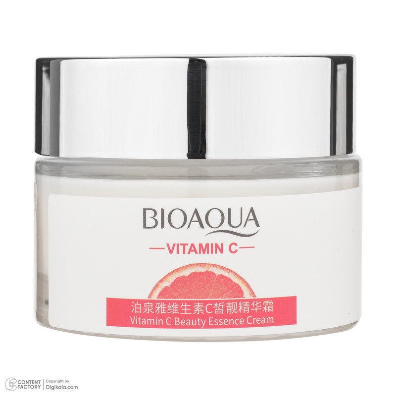 کرم روشن کننده روز و شب صورت بی آکوا مدل Vitamin C مناسب برای انواع پوست وزن 50 گرم