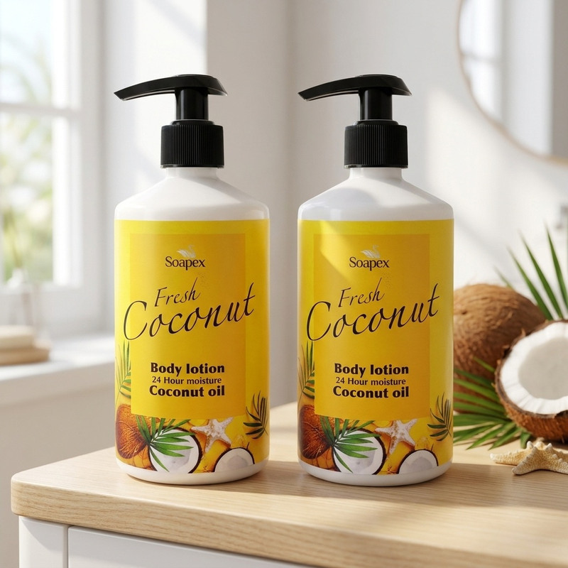 لوسیون بدن سوپکس مدل Coconut oil حجم 350 میلی لیتر مجموعه 2 عددی