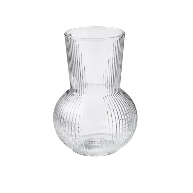 گلدان دکوری شیشه‌ای مدل a301، ابعاد 17×12×12 سانتی‌متر، وزن 200 گرم