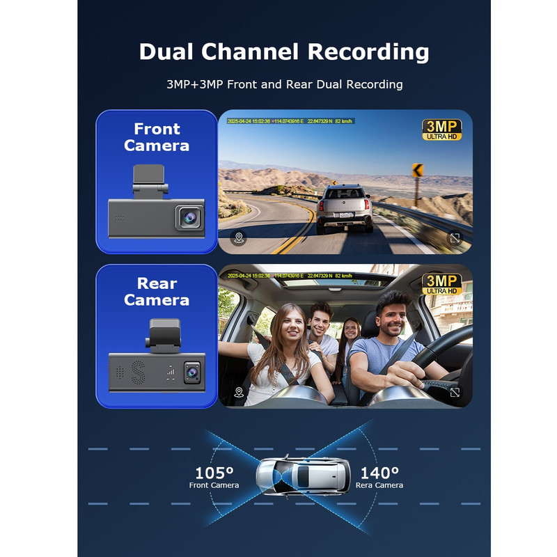 دوربین ثبت وقایع خودرو هونک مدل HK-C9-GPS-4G
