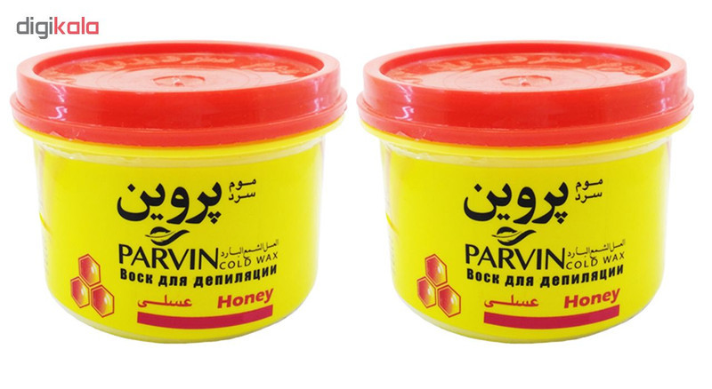 موم سرد پروین مدل Honey حجم 750 گرم بسته 2 عددی