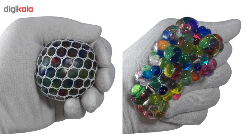توپ بازی ضد استرس مدل Gel Bullets White Mesh Squish Ball