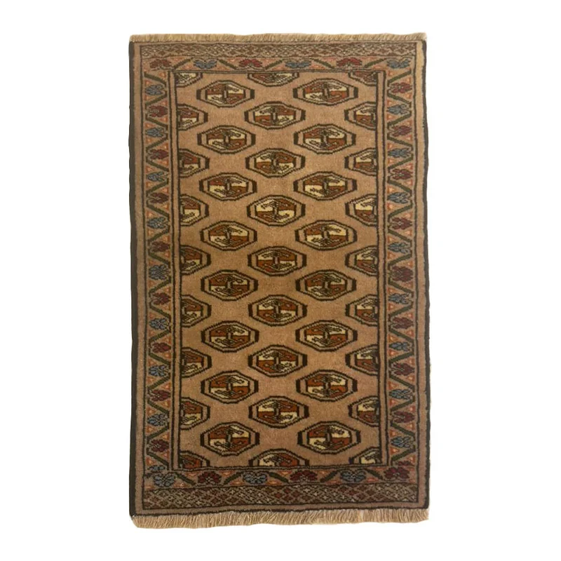 فرش دستبافت نیم متری مدل ترکمن  کد Nkpstp3