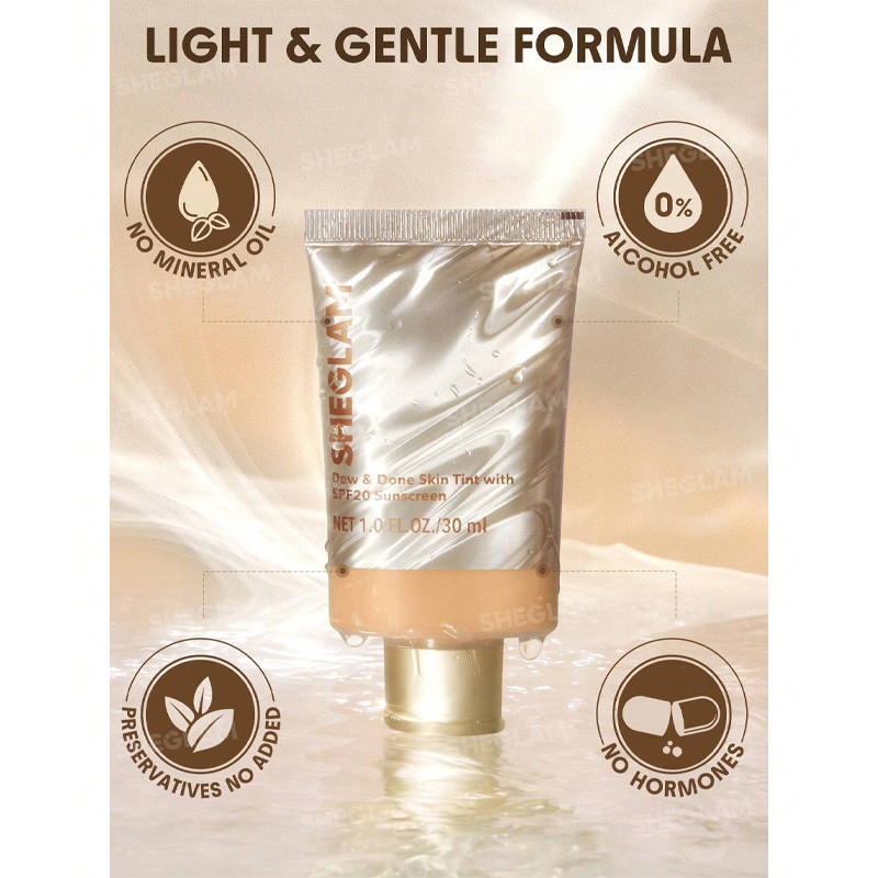 کرم پودر مایع SPF20 شیگلم مدل Buttercream شماره 02 مناسب برای انواع پوست حجم 30 میلی‌لیتر
