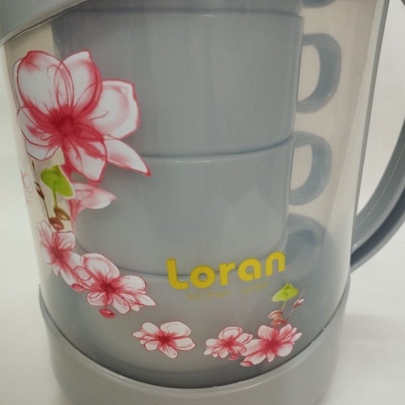 ست پارچ و لیوان 5 پارچه لوران طرح گل