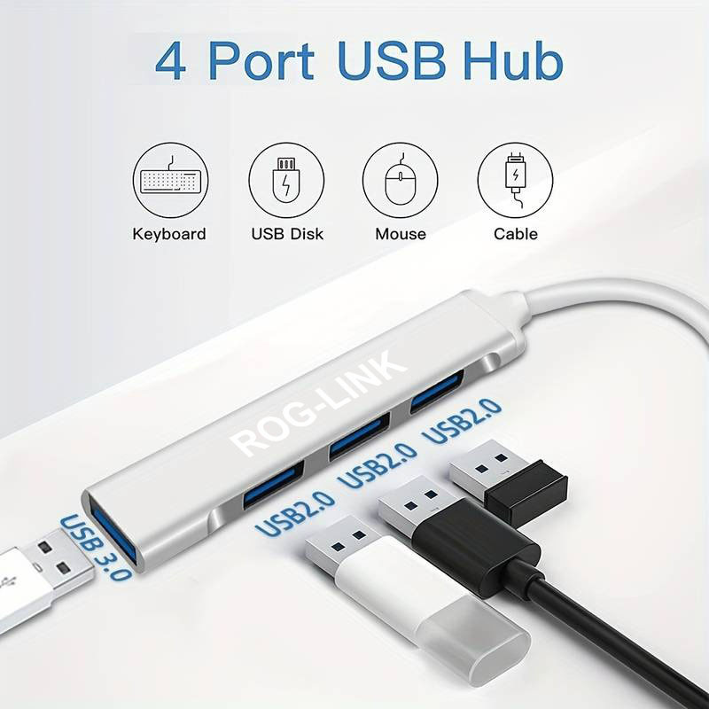 هاب 4 پورت USB 3.0 راگ لینک مدل 2in1-UC