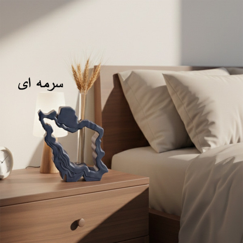 گلدان سفالی مدل نقشه ایران طرح گلجای