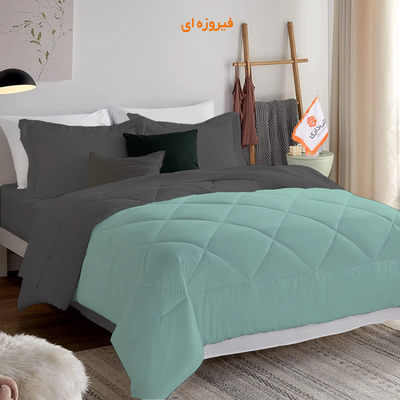 لحاف چیداری مدل دورو یک نفره سایز 160x220 سانتی متر