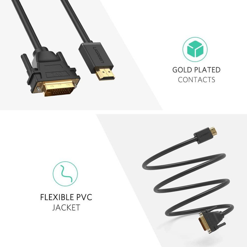 کابل تبدیل HDMI به DVI یوگرین مدل HD106-10136 طول 3 متر