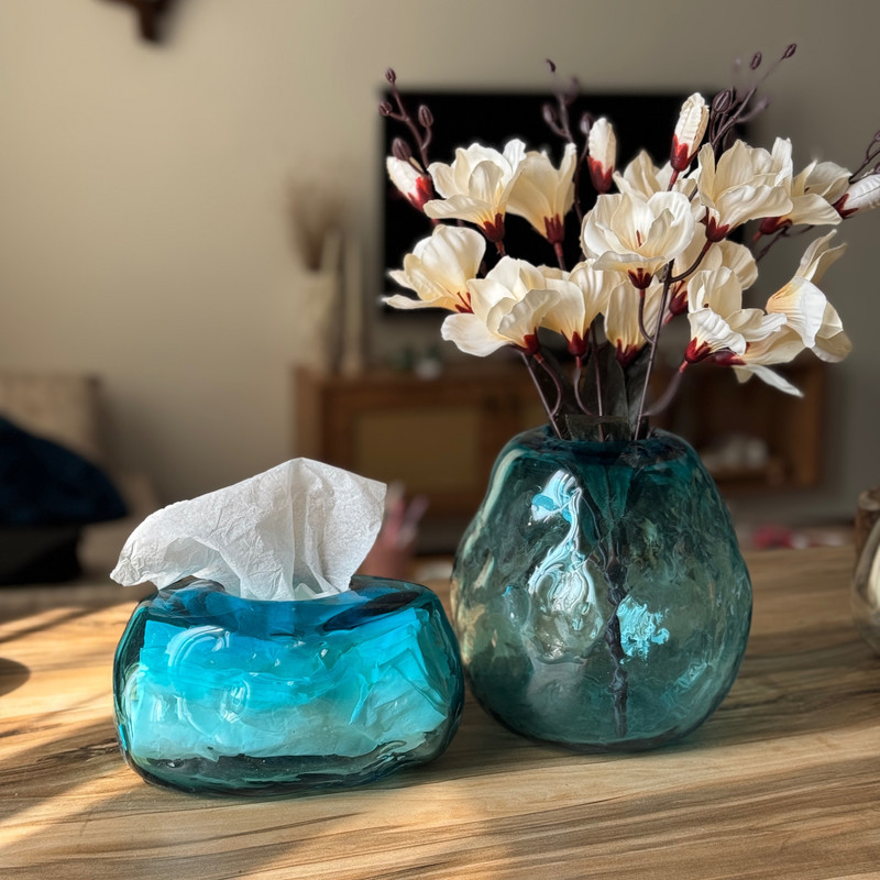 گلدان شیشه ای مدل دفرمه
