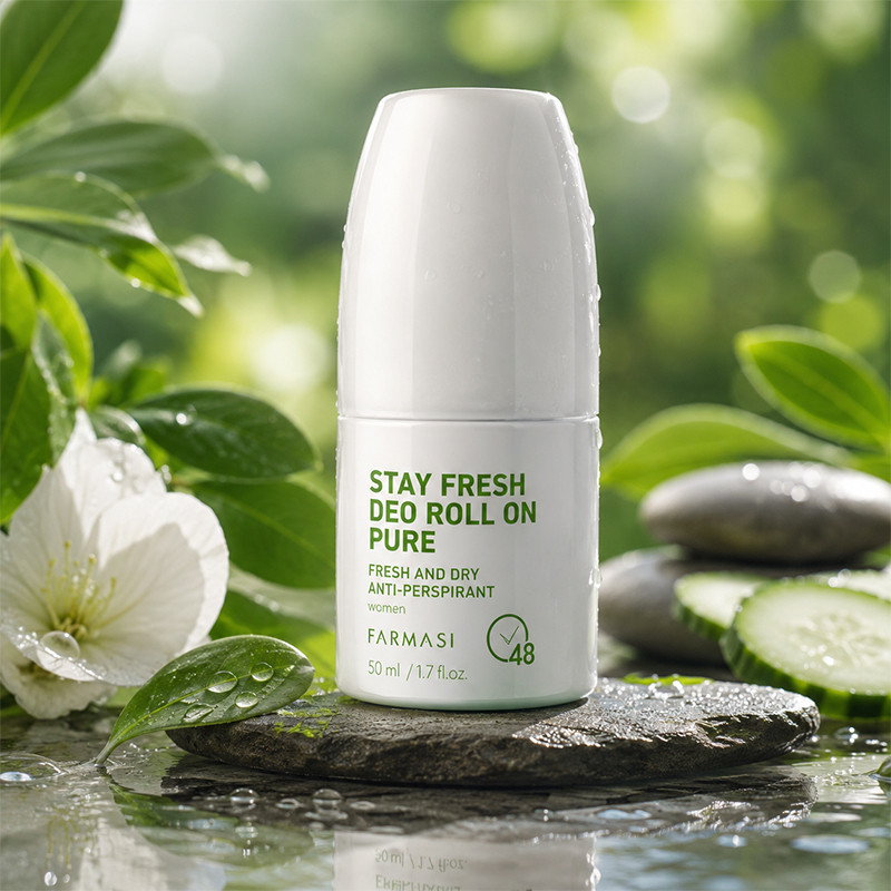 رول ضد تعریق زنانه فارماسی مدل Stay Fresh On Pure با رایحه لطیف گل‌های بهاری حجم 50 میلی لیتر
