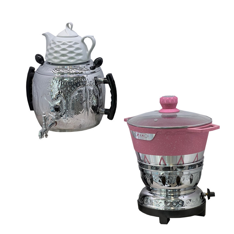 سماور گازی آکماز مدل سه کاره D60 ظرفیت 6 لیتر