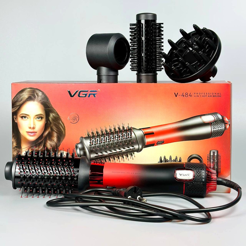 سشوار برس دار حالت دهنده 1000 وات وی جی ار مدل V-484