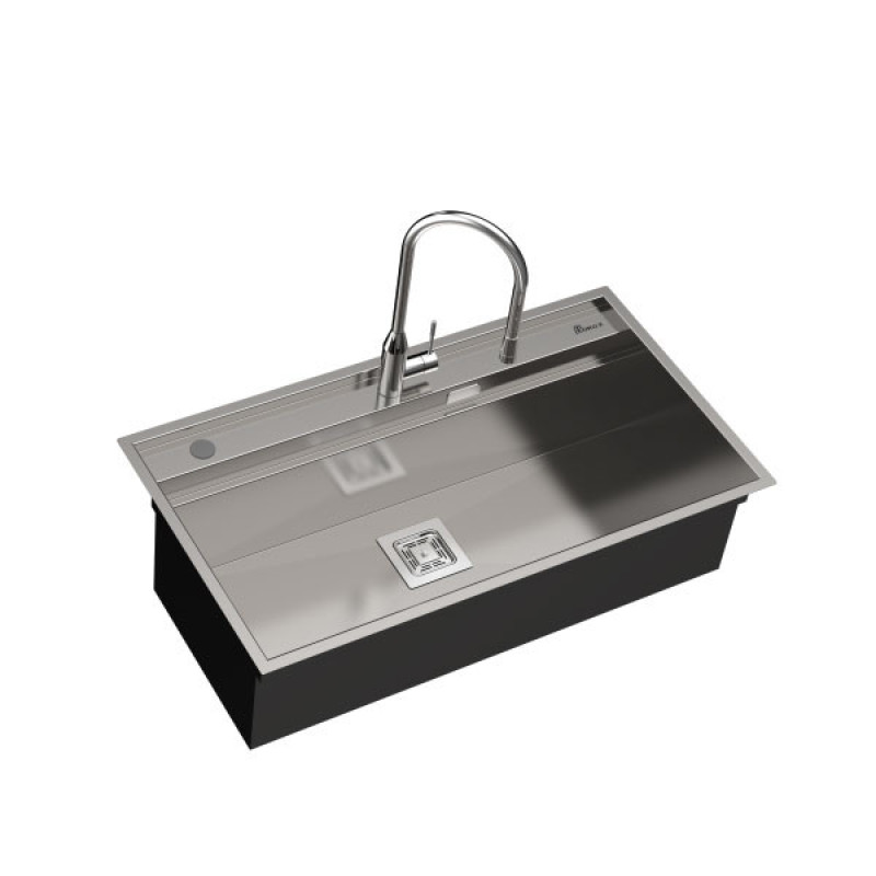 سینک ظرفشویی استیل توکار یک لگنه بیمکث مدل V2-4702