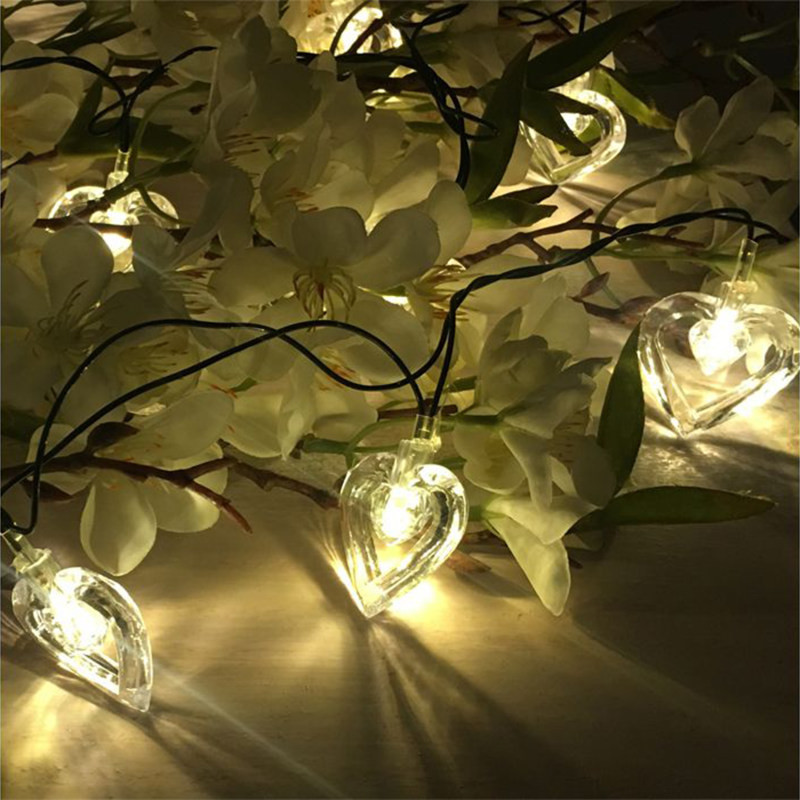 ریسه ال ای دی مدل قلب کریستالی کد 20Lamp طول 4.5 متر