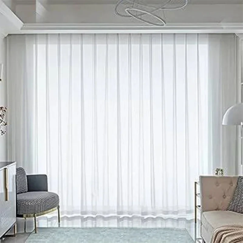 پرده اسپی توره مدل حریر ساده دوخت پلیسه ثابت سایز 280 × 160 سانتی‌متر