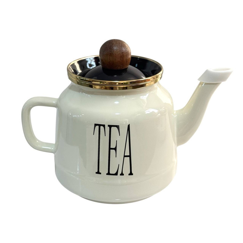 ست کتری و قوری مدل لعابی طرح Drink tea گنجایش کتری 2.5 لیتر گنجایش قوری 1 ایتر