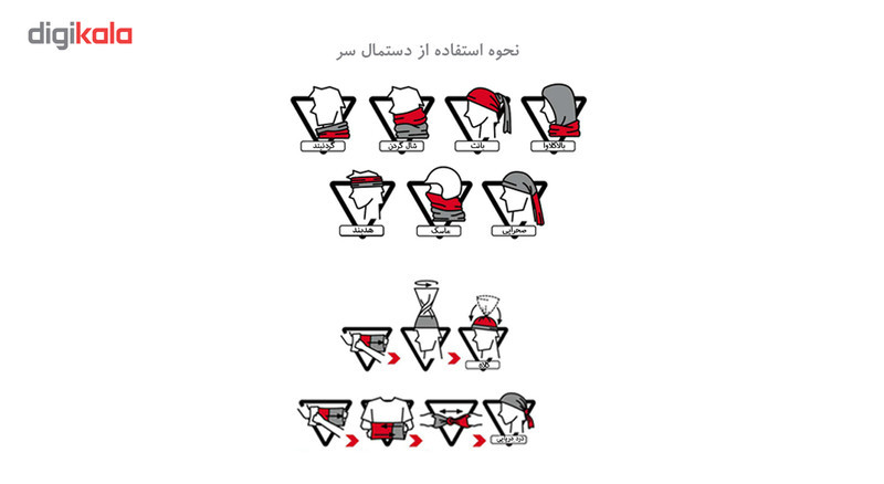 دستمال سر و گردن مدل Strong کد Crimson