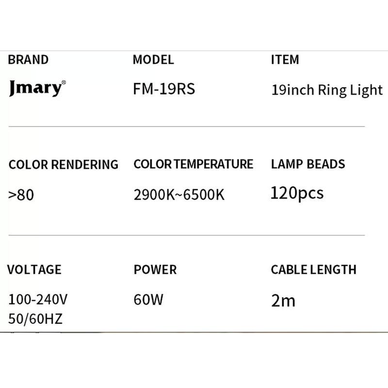 رینگ لایت جی ماری مدل FM-19RS