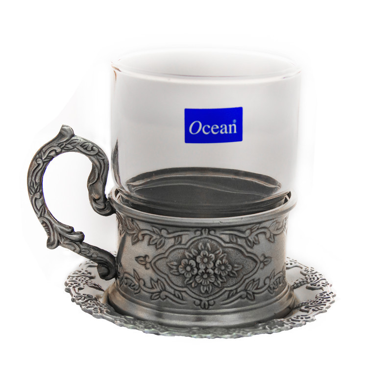 سرویس چای خوری 12 پارچه مدل پیوتر سیلور مات کد 8065
