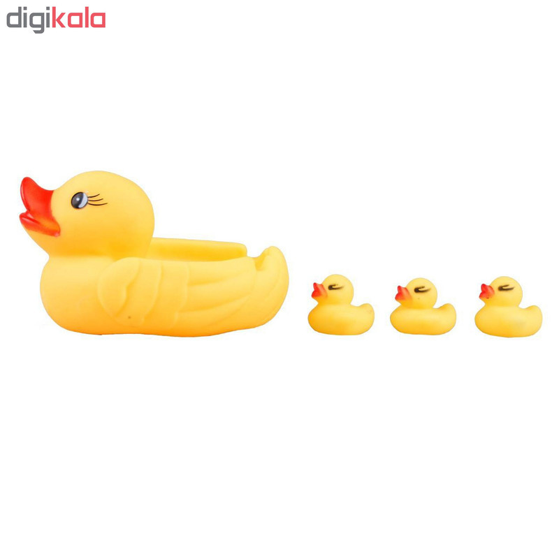 عروسک حمام طرح اردک کد 6_2101 مجموعه 4 عددی