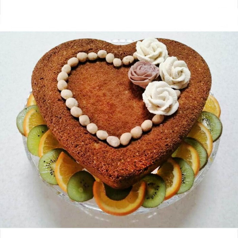 قالب ته چین به گز مدل قلب کف برجسته