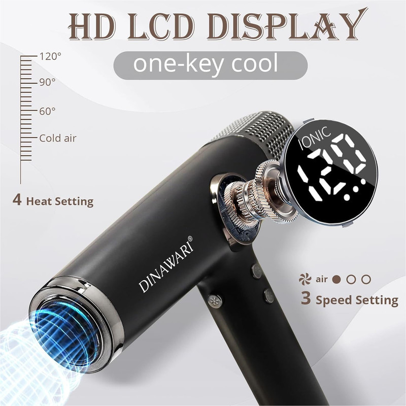 سشوار حرفه‌ای 1800 وات دیناواری مدل D-397