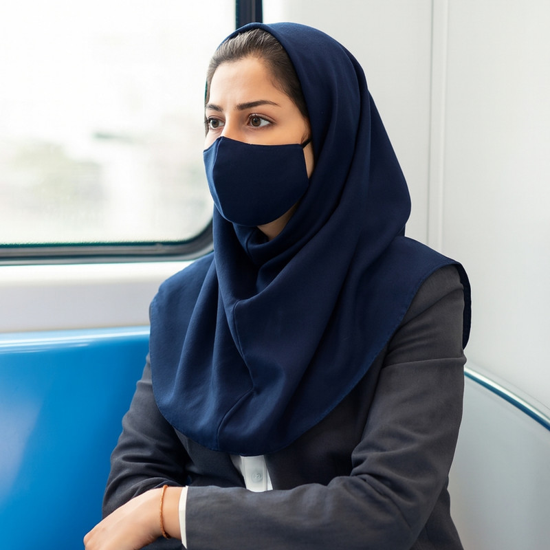 ماسک پارچه‌ای دو لایه  الیزاسوینگ مدل MMASK-2 مجموعه 2 عددی