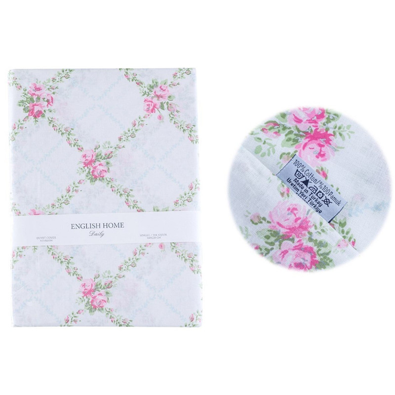 روکش لحاف پنبه انگلیش هوم مدل Rose Chain یک نفره سایز 220x160 سانتی‌متر
