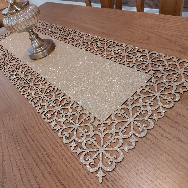 رومیزی مدل نیلوفر سایز 135x40 سانتی‌متر