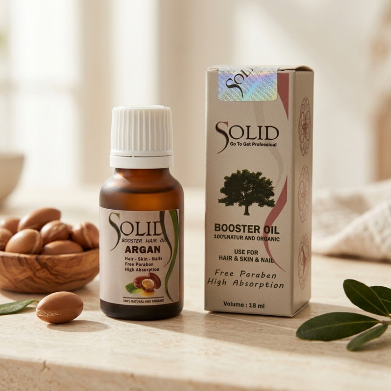 روغن آرگان نرم سالید مدل همه‌کاره مناسب برای انواع مو حجم 18میلی لیتر