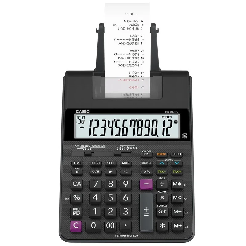 ماشین حساب کاسیو مدل HR-100RC