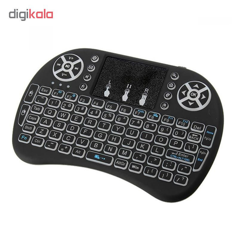 مینی کیبورد بی سیم کد 1020001125، سوییچ ممبران، Portable، نورپردازی LED RGB