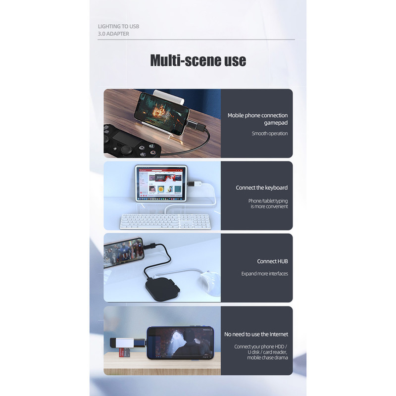 مبدل  لایتنینگ OTG مدل GL-163