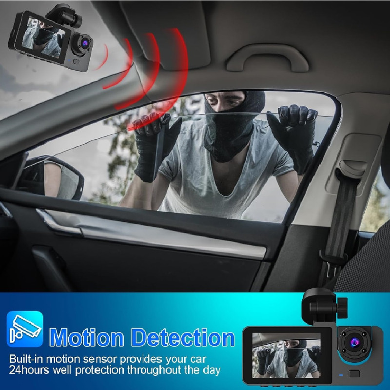 دوربین ثبت وقایع خودرو ۳ لنز مدل BlackBOX DVR