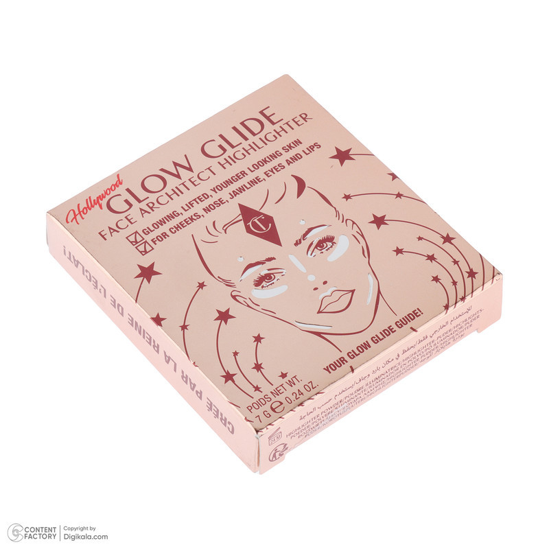 هایلایتر شارلوت تیلبری با شماره رنگ 77491، جلوه براق و تناژ صدفی مدل pearlescent glow، مناسب استفاده روزانه