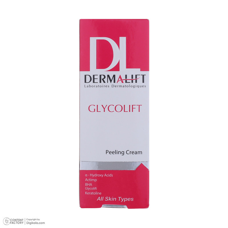 کرم لایه بردار صورت درمالیفت مدل Glycolift مناسب انواع پوست حجم 40 میلی لیتر
