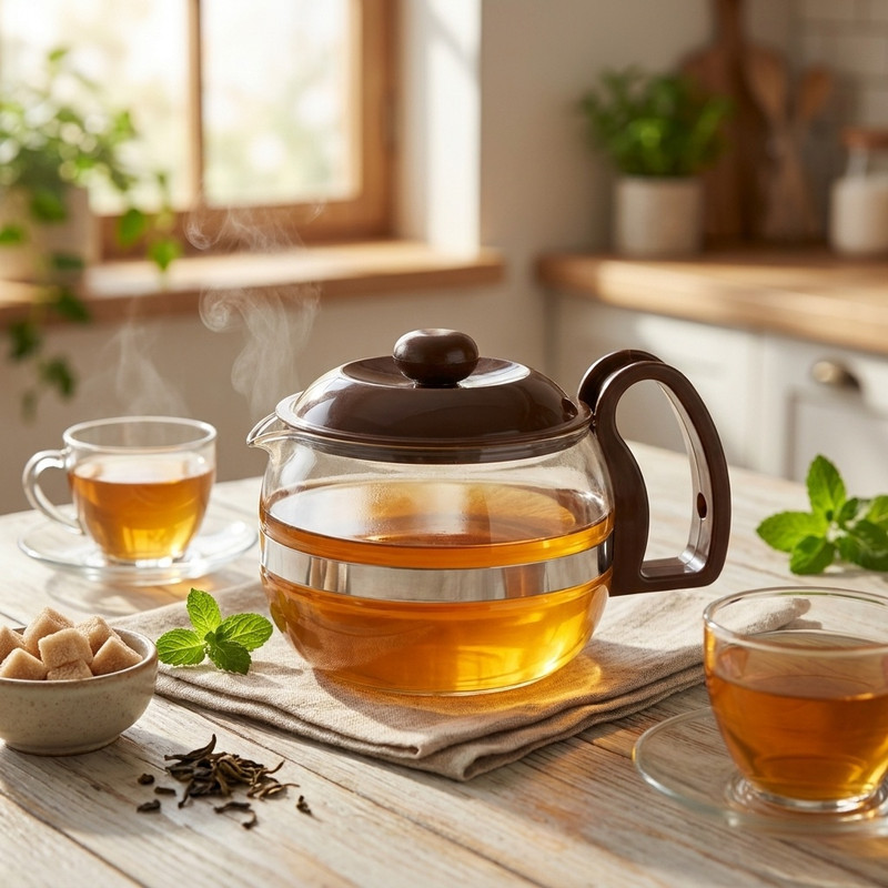 قوری ای ام مدل پیرکس گنجایش 1000 میلی لیتر