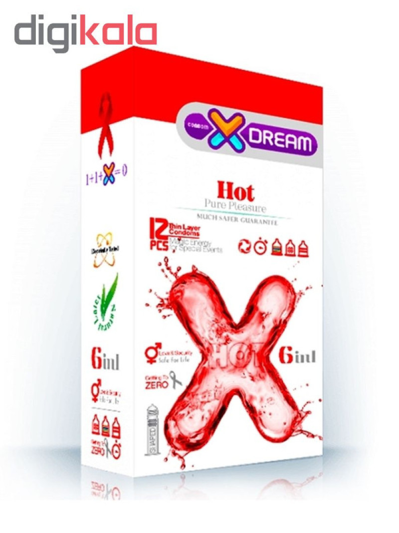 کاندوم ایکس دریم مدل Hot بسته 12 عددی به همراه کاندوم تاخیری کدکس مدل Double Delay بسته 10