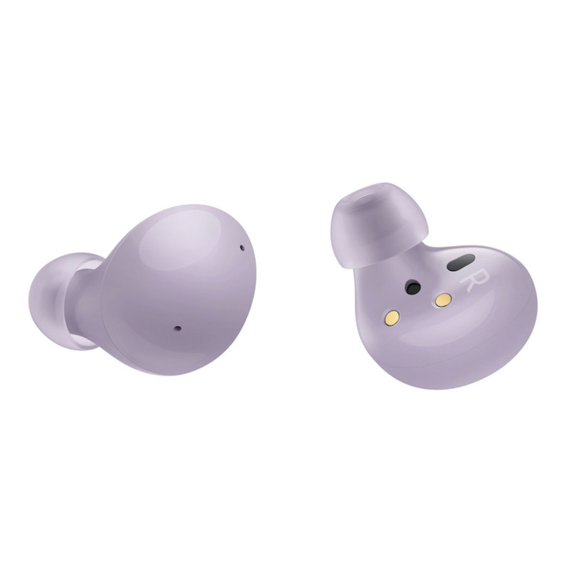 هدفون بلوتوثی سامسونگ مدل Galaxy Buds 2 با نویز کنسلینگ فعال (ANC)، درگاه شارژ USB Type-C، دارای میکروفون داخلی و دو میکروفون خارجی، مقاوم در برابر رطوبت و عرق