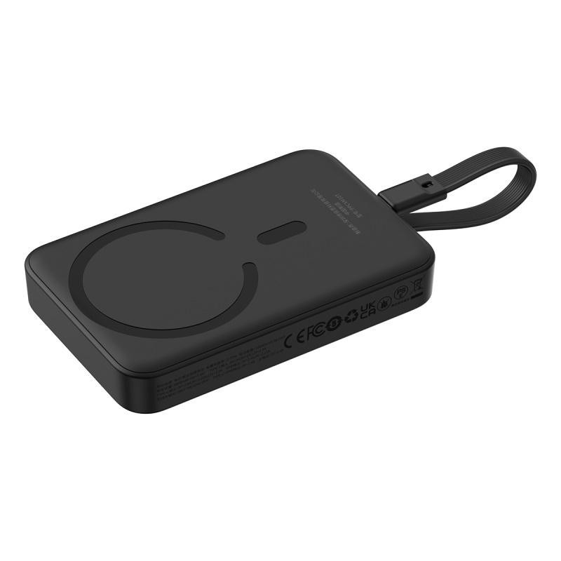 پاوربانک بی‌سیم 30 وات باسئوس مدل Magnetic Mini ظرفیت 10000 میلی آمپر ساعت