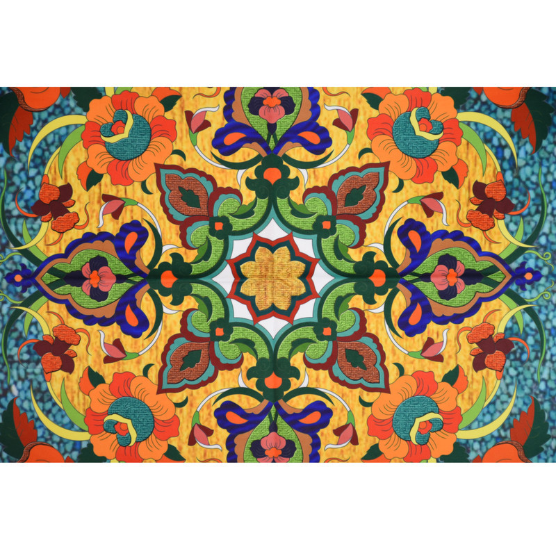 رومیزی مدل مخمل طرح کاشی کد 148