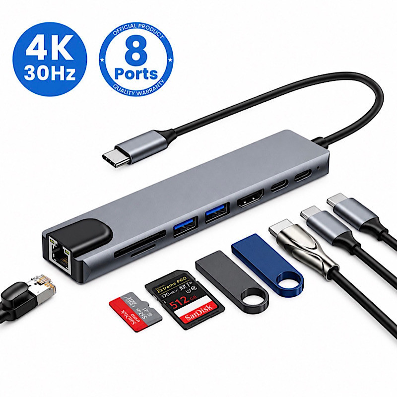هاب 8 پورت USB-C هارمن مدل HDTV-ADAPTER