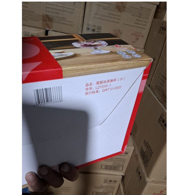 بستنی خوری بلینک مکس مدل پایه دار کد LZ1310-1 بسته شش عددی