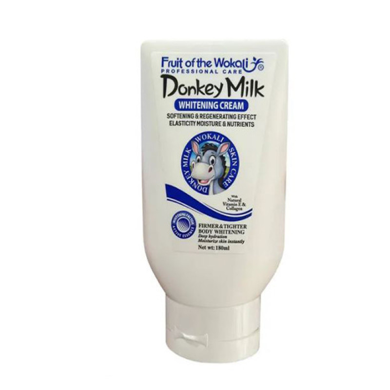 کرم مرطوب‌کننده صورت، دست، گردن وکالی مدل Donkey Milk مناسب برای انواع پوست حجم 180 میلی‌لیتر