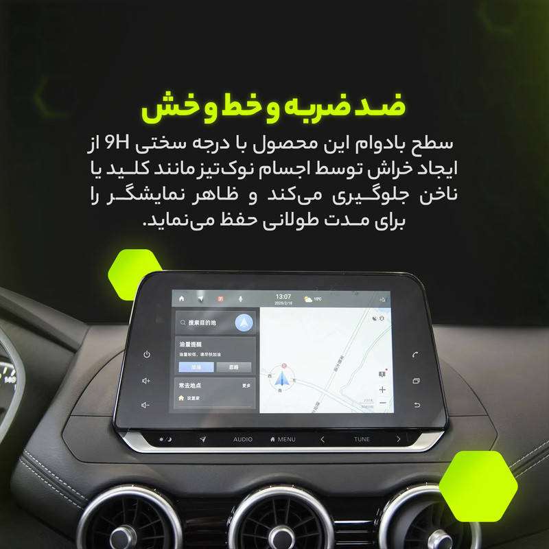 محافظ صفحه نمایش مانیتور خودرو مولتی نانو مدل X-S1M مناسب برای دنا