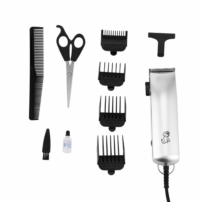 ست ماشین اصلاح و قیچی مو حیوانات خانگی وایکیل مدل WL-501 ۴ عددی