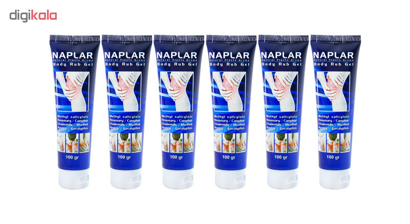ژل ضد درد عضلانی ناپلار مدل Rub Gel حجم 100 میلی‌لیتر مجموعه 6 عددی با عصاره نعنا، میخک، رزماری و گزنه، کاهش التهاب و گرفتگی عضلات، اثر دوگانه گرما و سرما، تحریک گردش خون موضعی، مناسب انواع پوست